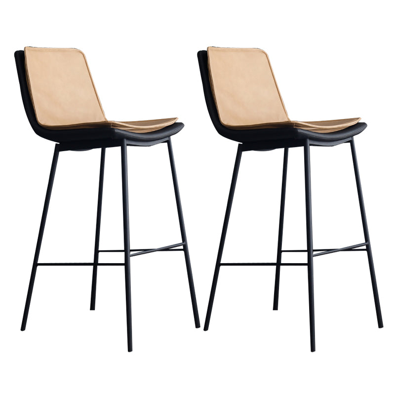 Contemporary Style Bar Stool PU Leather Counter Bar Stool with Metal Legs