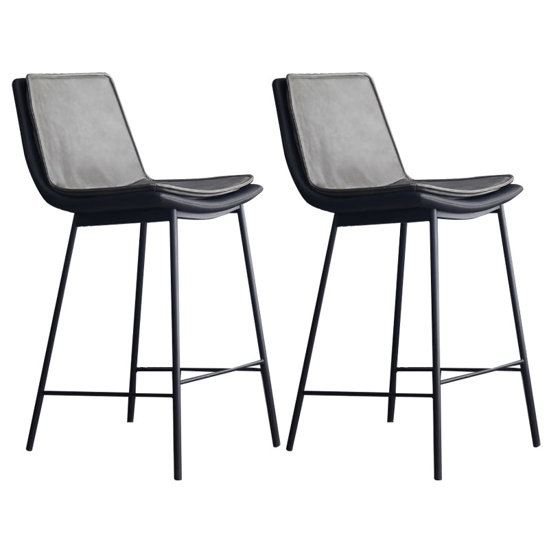Contemporary Style Bar Stool PU Leather Counter Bar Stool with Metal Legs