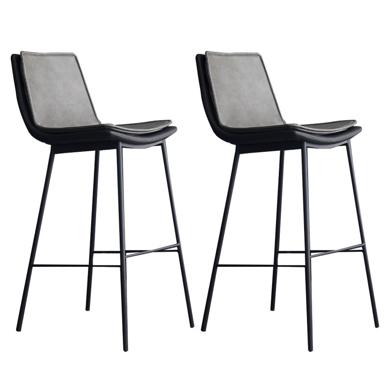 Contemporary Style Bar Stool PU Leather Counter Bar Stool with Metal Legs