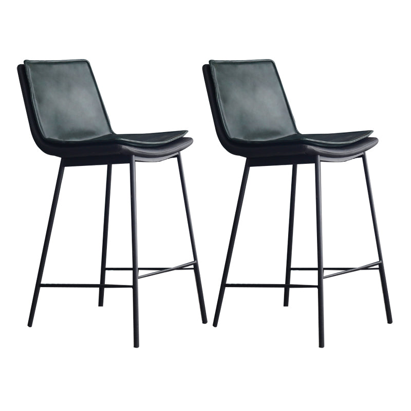 Contemporary Style Bar Stool PU Leather Counter Bar Stool with Metal Legs