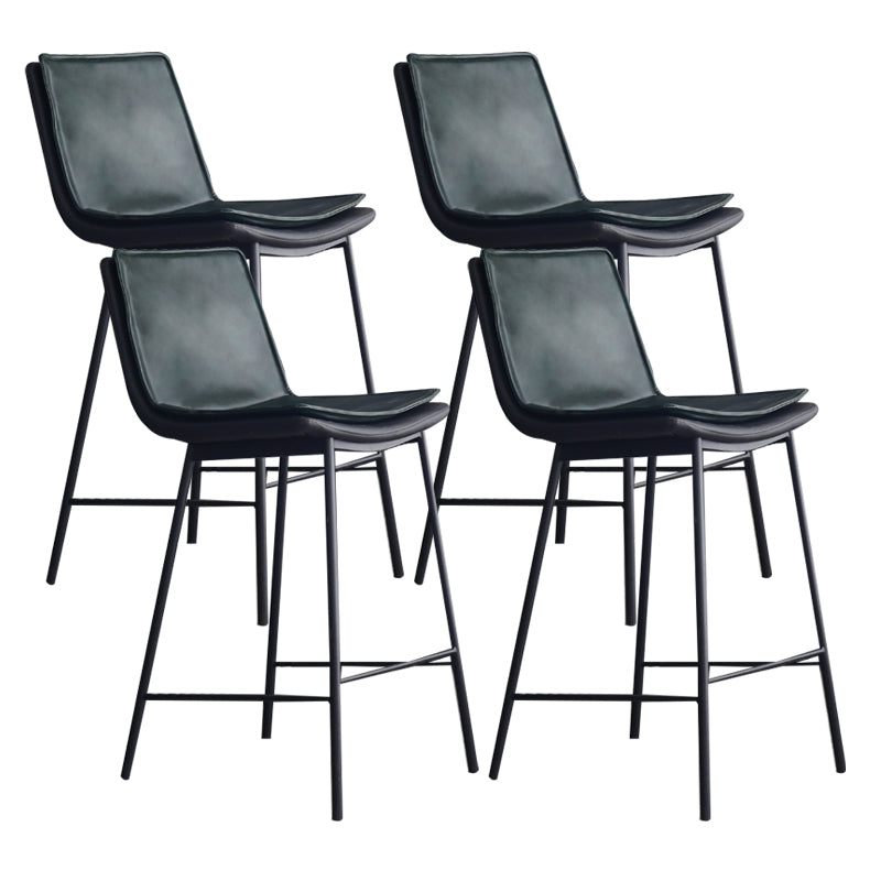 Contemporary Style Bar Stool PU Leather Counter Bar Stool with Metal Legs