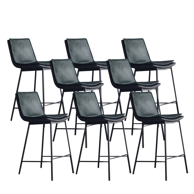 Contemporary Style Bar Stool PU Leather Counter Bar Stool with Metal Legs