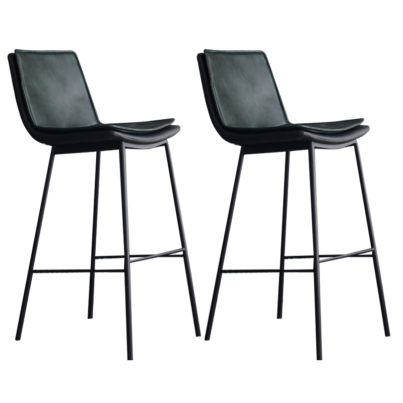 Contemporary Style Bar Stool PU Leather Counter Bar Stool with Metal Legs