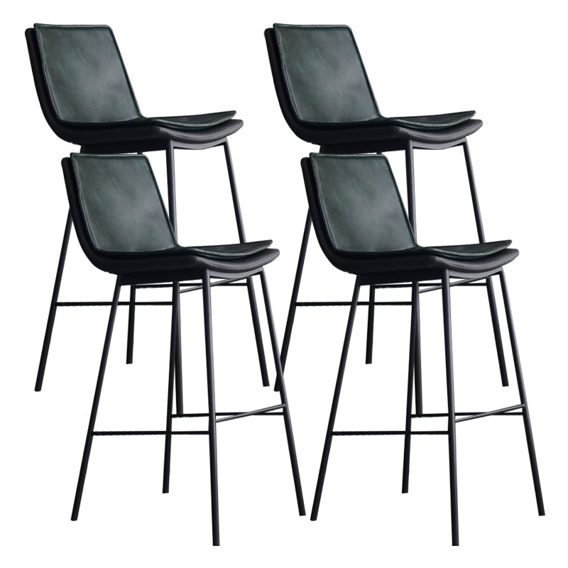 Contemporary Style Bar Stool PU Leather Counter Bar Stool with Metal Legs