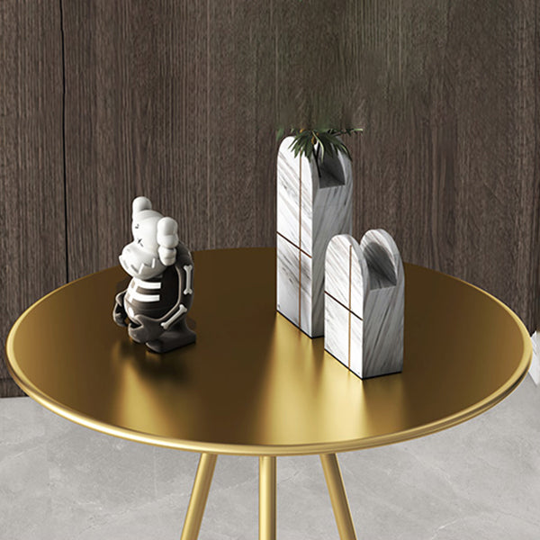 1/3/4 Pieces Industrial Round Bar Table Set Gold Iron Bistro Set with Footrest