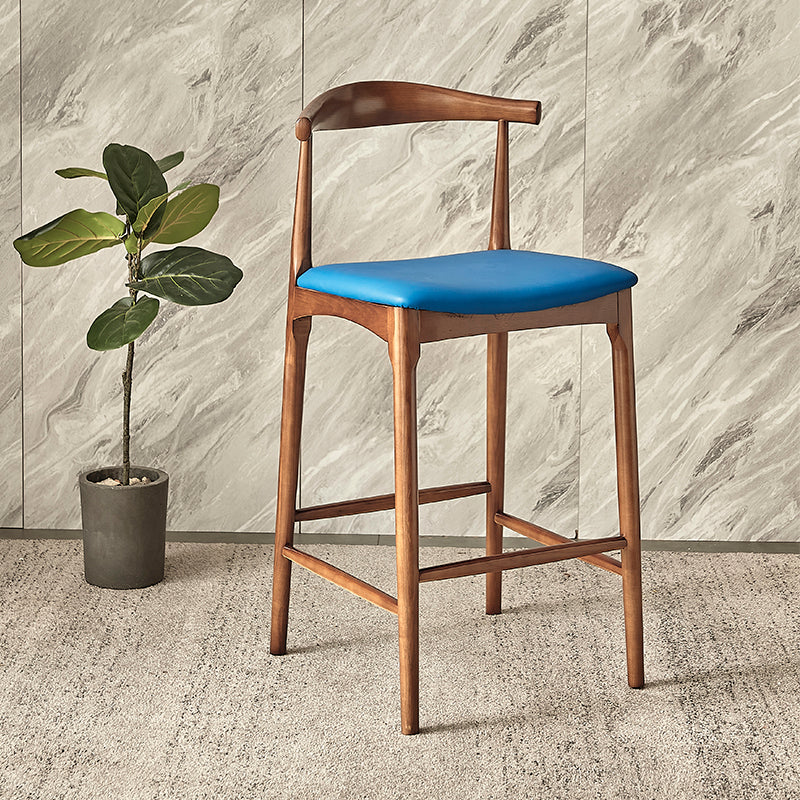 1/3 Pieces Modern Round Bar Table Set Ash Wood Bistro Set with Footrest