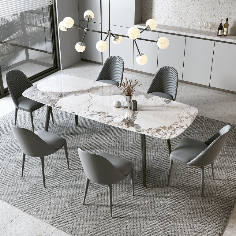 Modern Sintered Stone Dining Rectangle Table Set 1/4/5/7 Pieces Dining Set