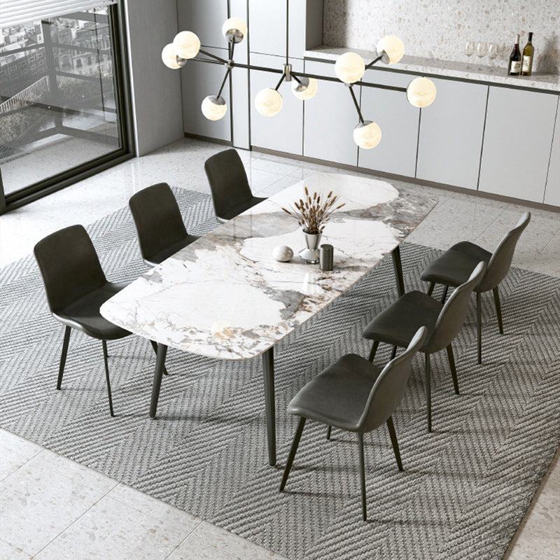 Modern Sintered Stone Dining Rectangle Table Set 1/4/5/7 Pieces Dining Set