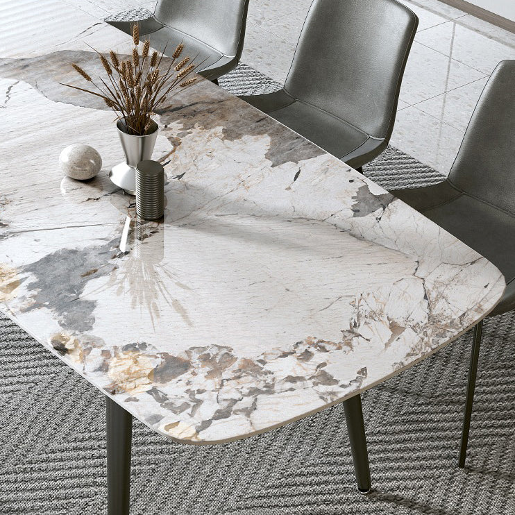 Modern Sintered Stone Dining Rectangle Table Set 1/4/5/7 Pieces Dining Set