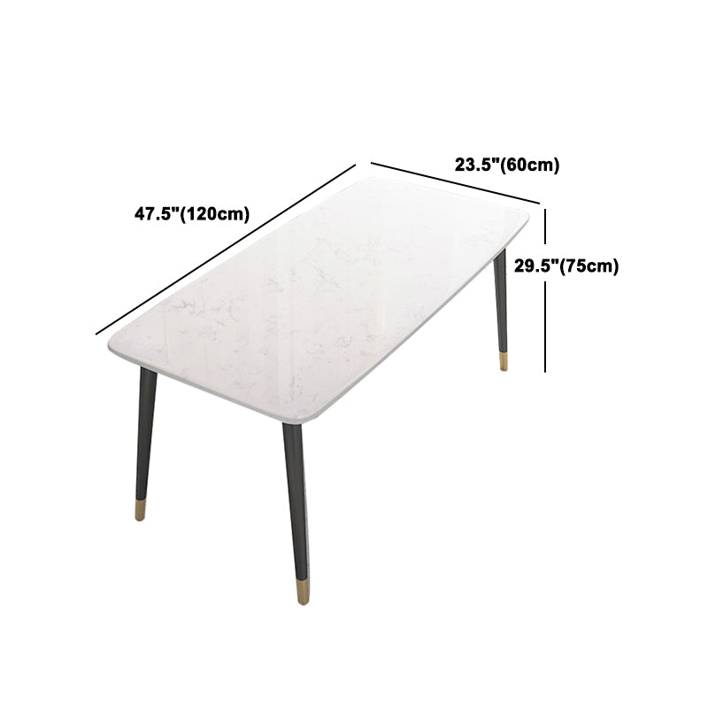 Modern Dinette Set 1/4/5 Pieces Rectangle White Marble Dining Table Set