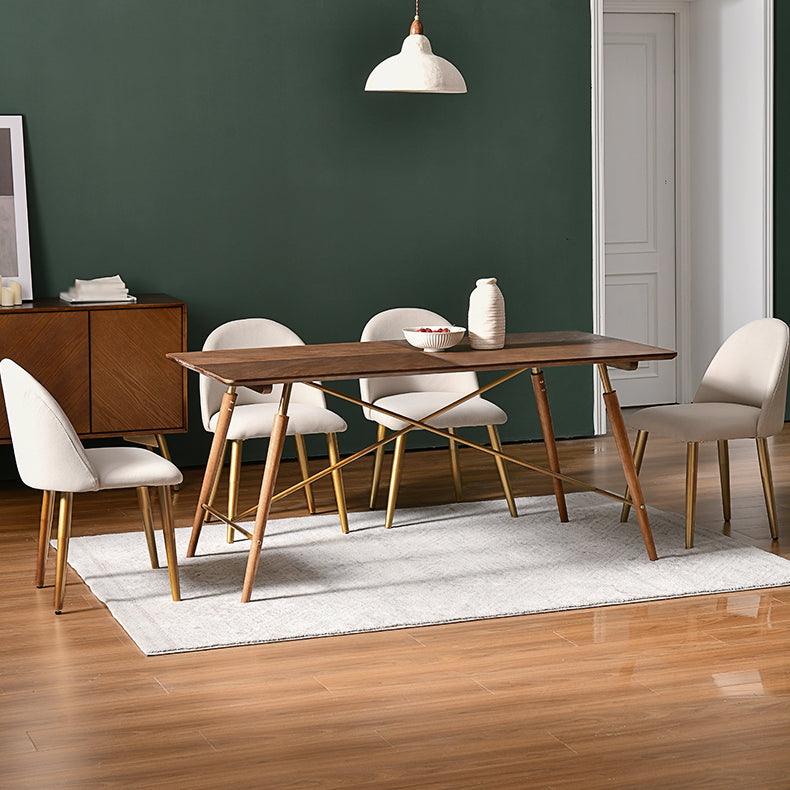 Solid Wood Dining Table Set 1/2/3/5 Pieces Modern Rectangle Dinette Set
