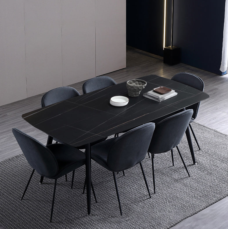Modern Sintered Stone Dining Rectangle Table Set 1/5/6/7 Pieces Dining Set