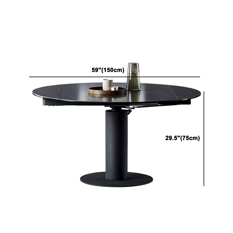 Modern Sintered Stone Dining Round Table Set 1/3/4/5/7 Pieces Dining Set