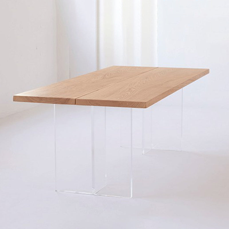 Minimalist Solid Wood Dining Set 1/2/4/5 Pieces Rectangular Dining Furniture Set