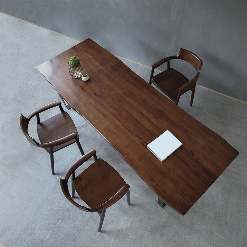 Industrial Solid Wood Dining Table Set 1/2/4 Pisces Dinette Set in Natural