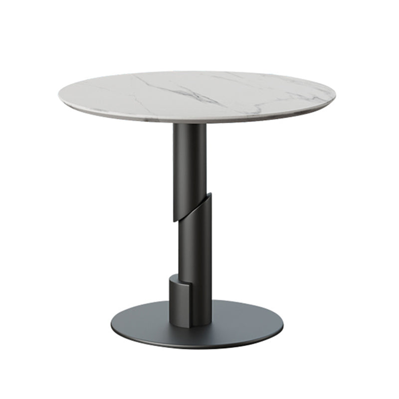 Modern Style Round Dining Table Sintered Stone Table with Tulip Base