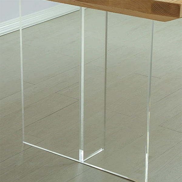 Rectangle Dining Table Modern Style Solid Wood Dinner Table for Home Kitchen