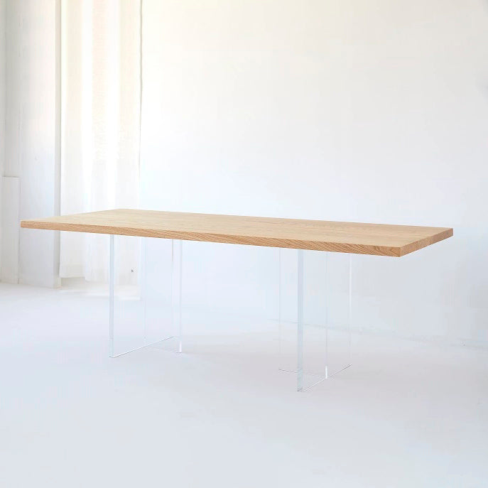 Rectangle Dining Table Modern Style Solid Wood Dinner Table for Home Kitchen