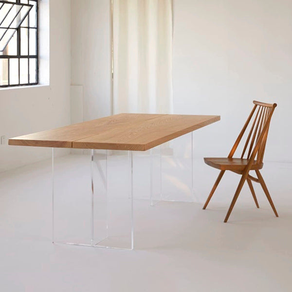 Rectangle Dining Table Modern Style Solid Wood Dinner Table for Home Kitchen