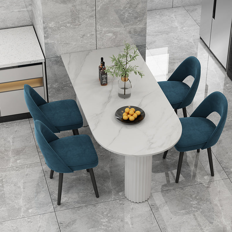 Modern Style White Dining Table Sintered Stone Table for Kitchen