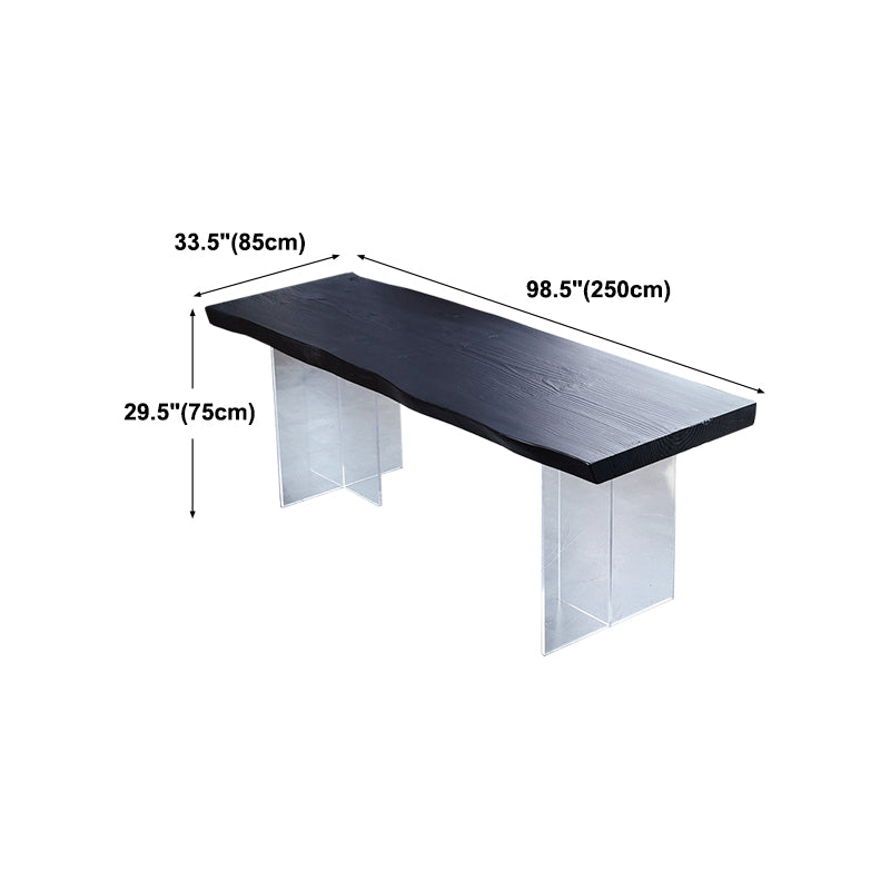Modern Black in Pine Dining Table Specialty Dining Table for Kitchen