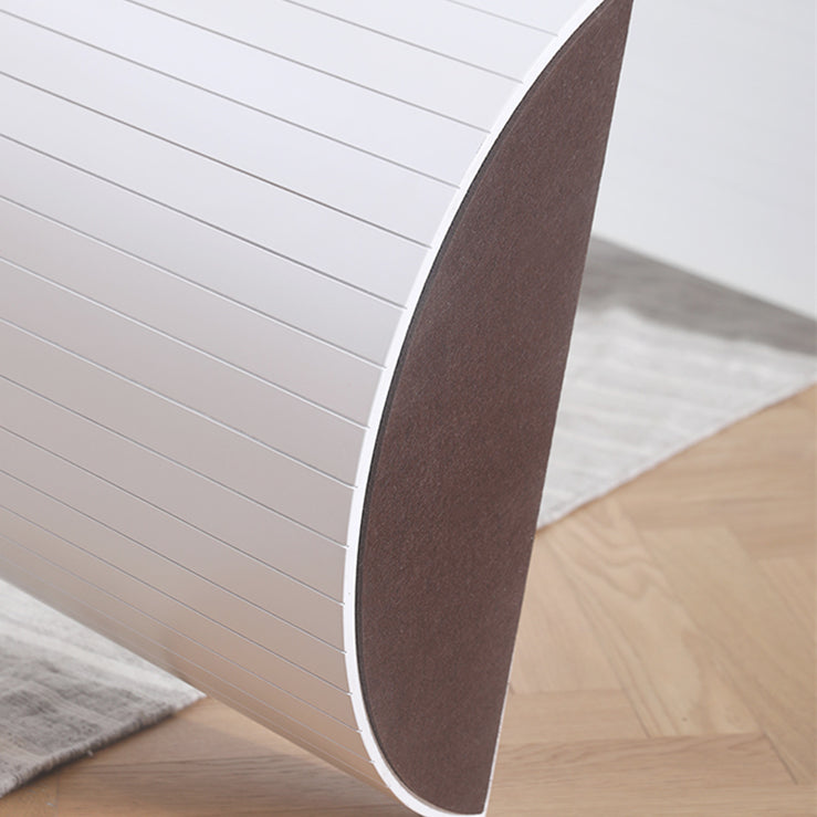 Modern Pine Wood Table for Restaurant White Oval Table with Double Pedestal