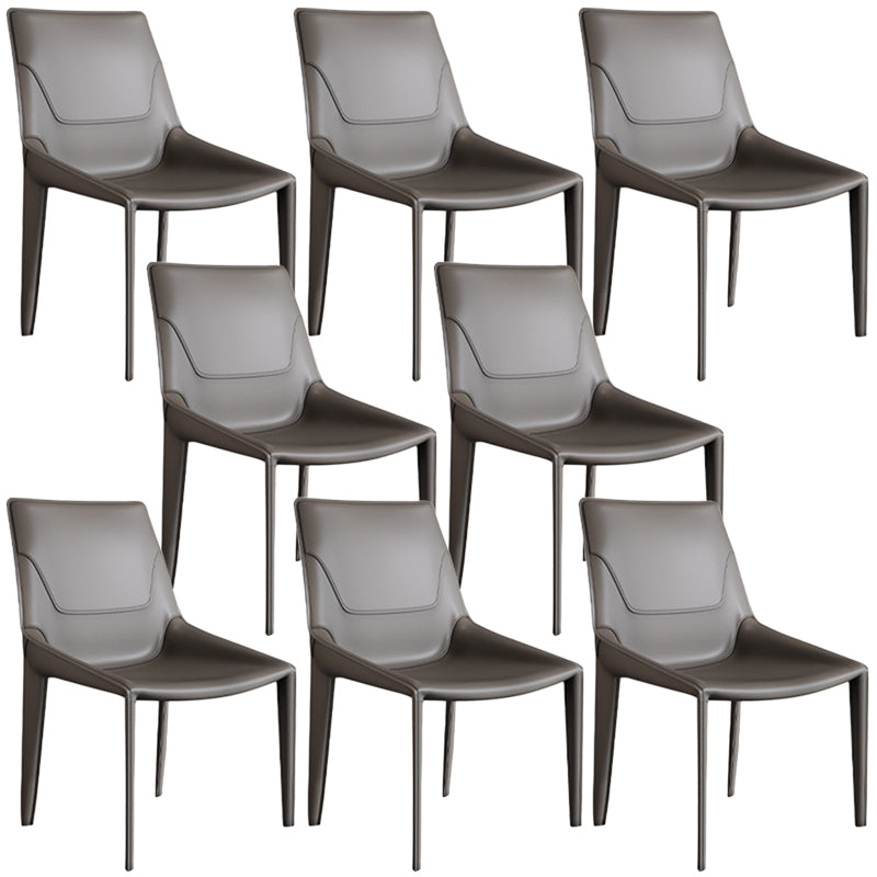 Contemporary Chair Armless Chairs for Kitchen with Metal Legs