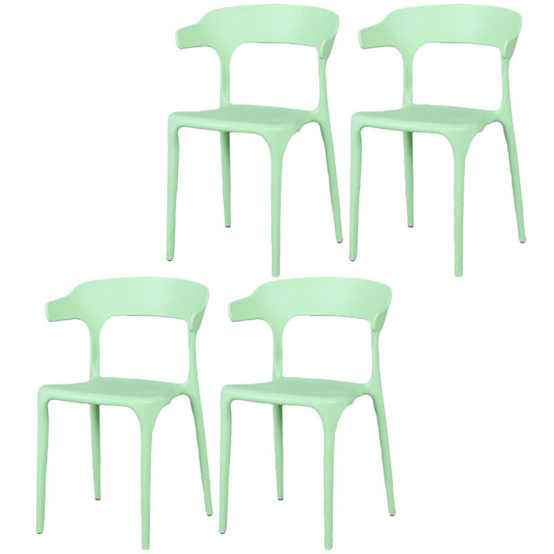 Contemporary Style Chair Armless Chair for Kitchen with Plastic Legs