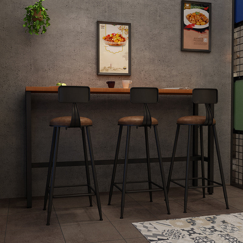 Industrial Rectangle Solid Wood Bar Table Set 1/3/4 Pieces Counter Table with High Stools