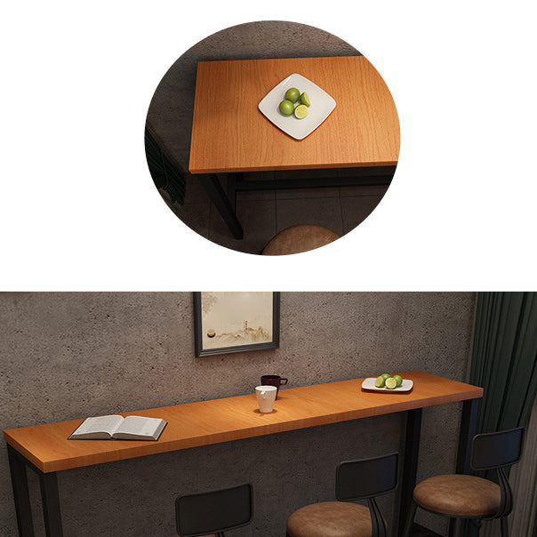 Industrial Rectangle Solid Wood Bar Table Set 1/3/4 Pieces Counter Table with High Stools
