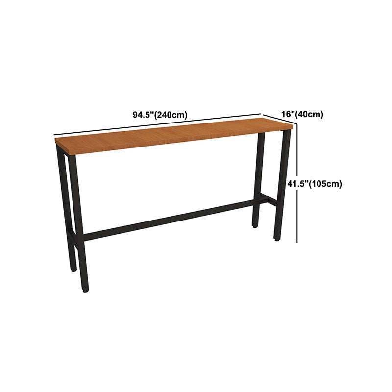 Industrial Rectangle Solid Wood Bar Table Set 1/3/4 Pieces Counter Table with High Stools