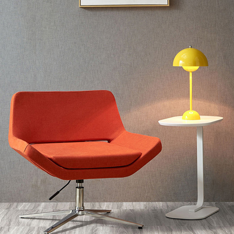 C Side Modernistic Metal Table 19.6"L Oval Table for Living Room