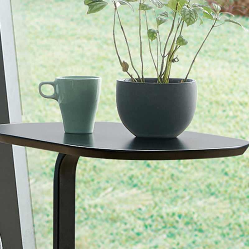 C Side Modernistic Metal Table 19.6"L Oval Table for Living Room