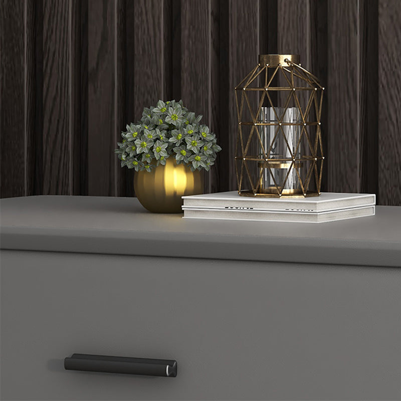 Modern Wood Nightstand 18.5" Tall Rectangle Nightstand with Drawer