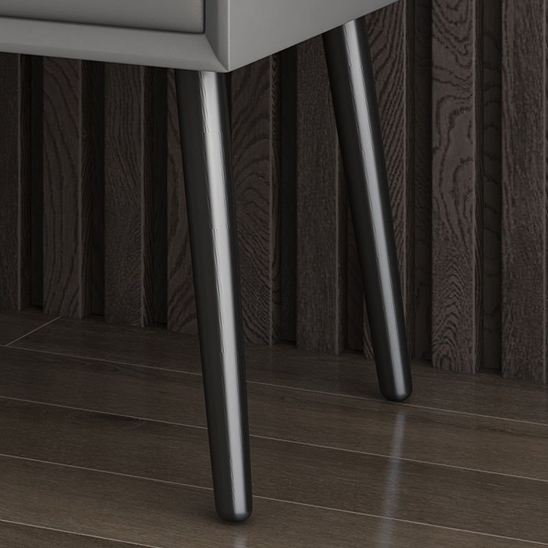 Modern Wood Nightstand 18.5" Tall Rectangle Nightstand with Drawer