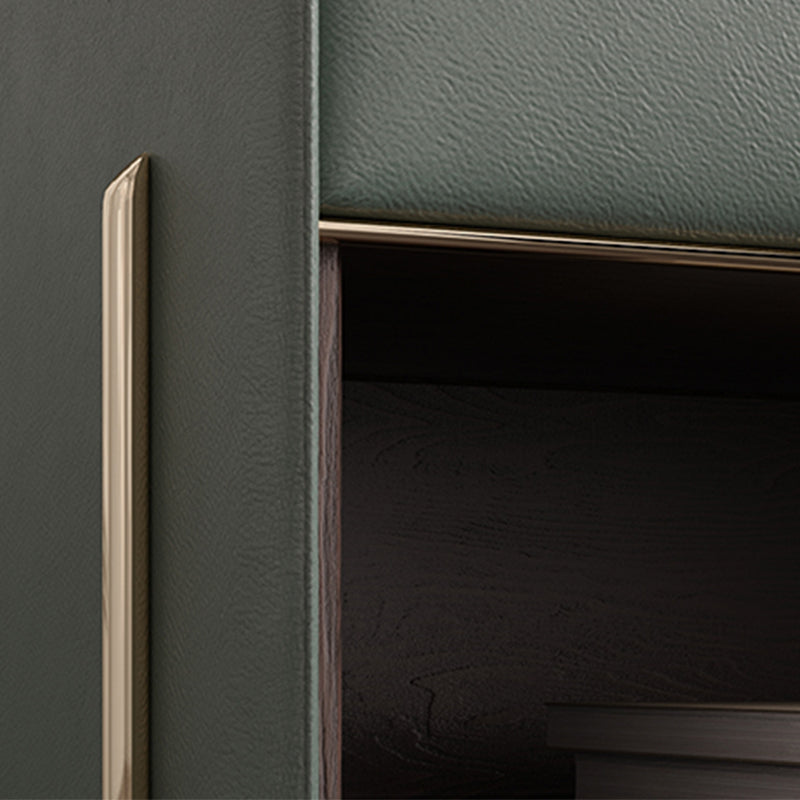 1-Drawer 1-Shelf Accent Table Nightstand 20.47" Tall Stone Nightstand