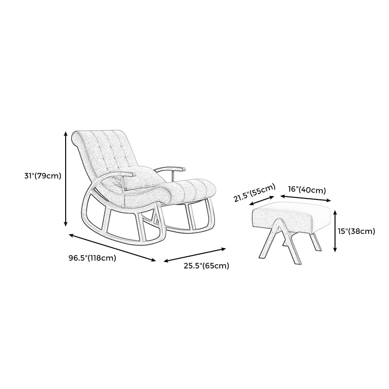 25.59" L x 46.45" W x 31.10" H Lounge Chair Solid Wood Frame Accent Chair for Living Room