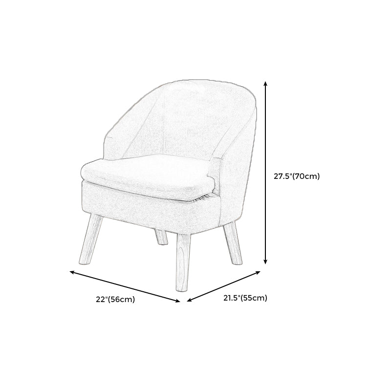 22.04"W*22.04"D Recessed Arms Chair with Basic Four Legs with Tight Back