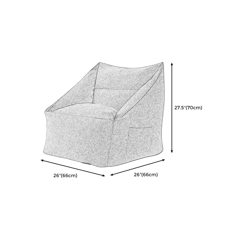 Linen Barrel Accent Chair 25.98" L x 25.98" W x 27.55" H Washable Chair with Storage