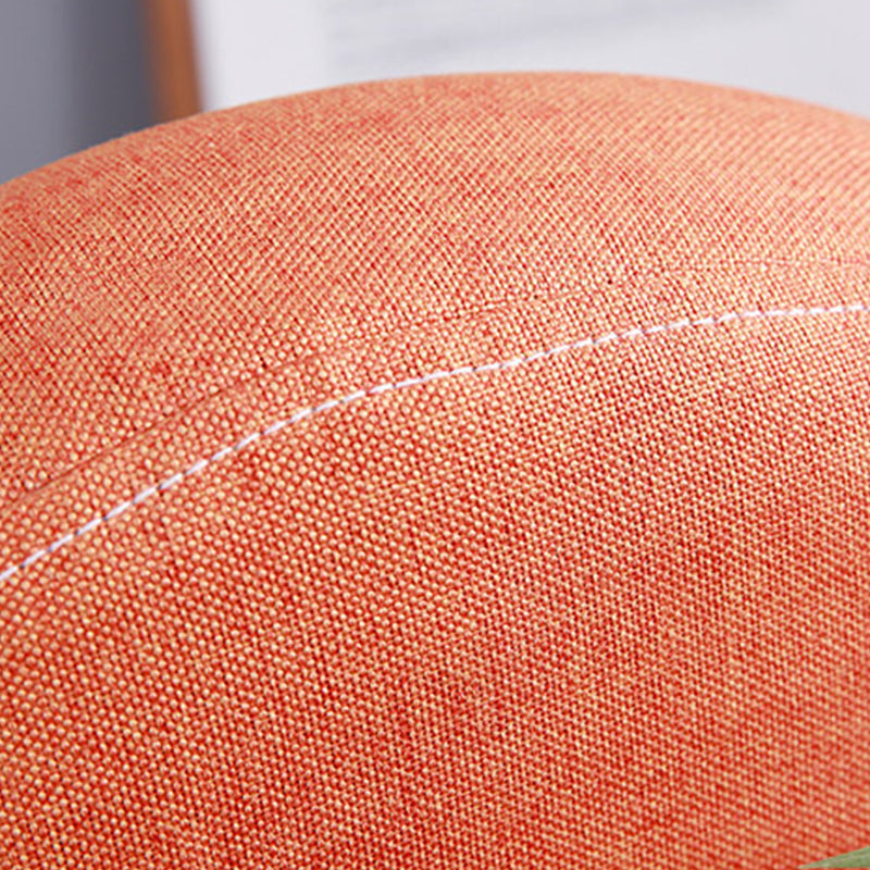 19.68"Wide Armchair Camel Back Cotton Blend Chair with Round Arms and Basic Four Legs