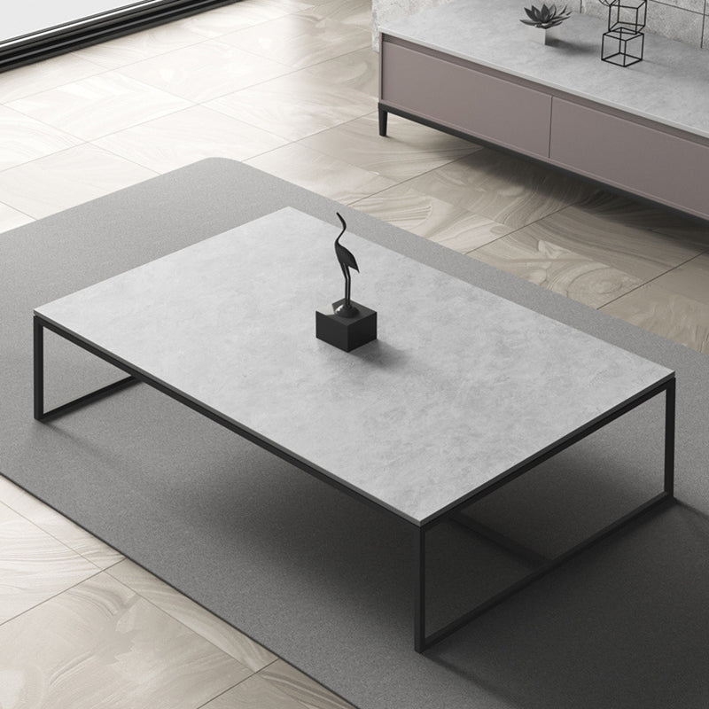 Rectangular Metal Coffee Table Modern 1 Single Cocktail Table