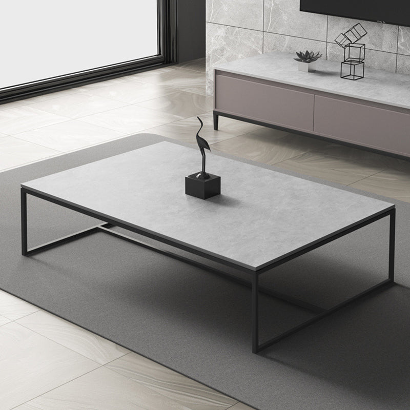 Rectangular Metal Coffee Table Modern 1 Single Cocktail Table