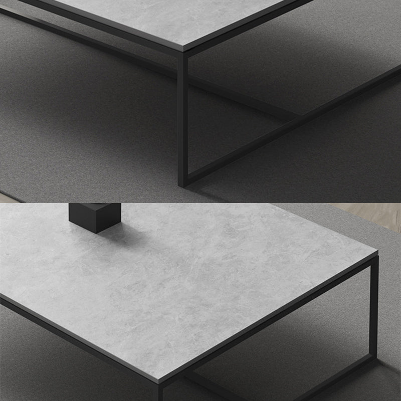 Rectangular Metal Coffee Table Modern 1 Single Cocktail Table