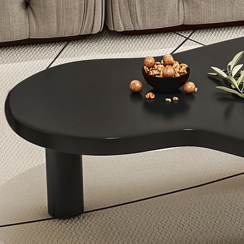 Modern Wood 3 Legs Cocktail Table Free Form Coffee Table - White