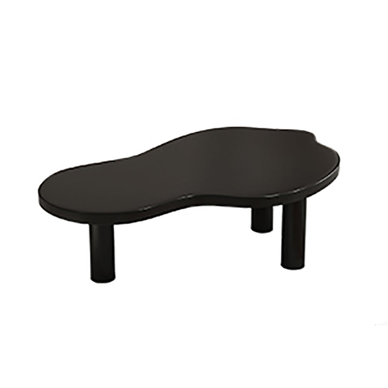 Modern Wood 3 Legs Cocktail Table Free Form Coffee Table - White