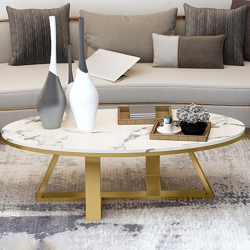 Trestle Coffee Table Contemporary Cocktail Table for Living Room
