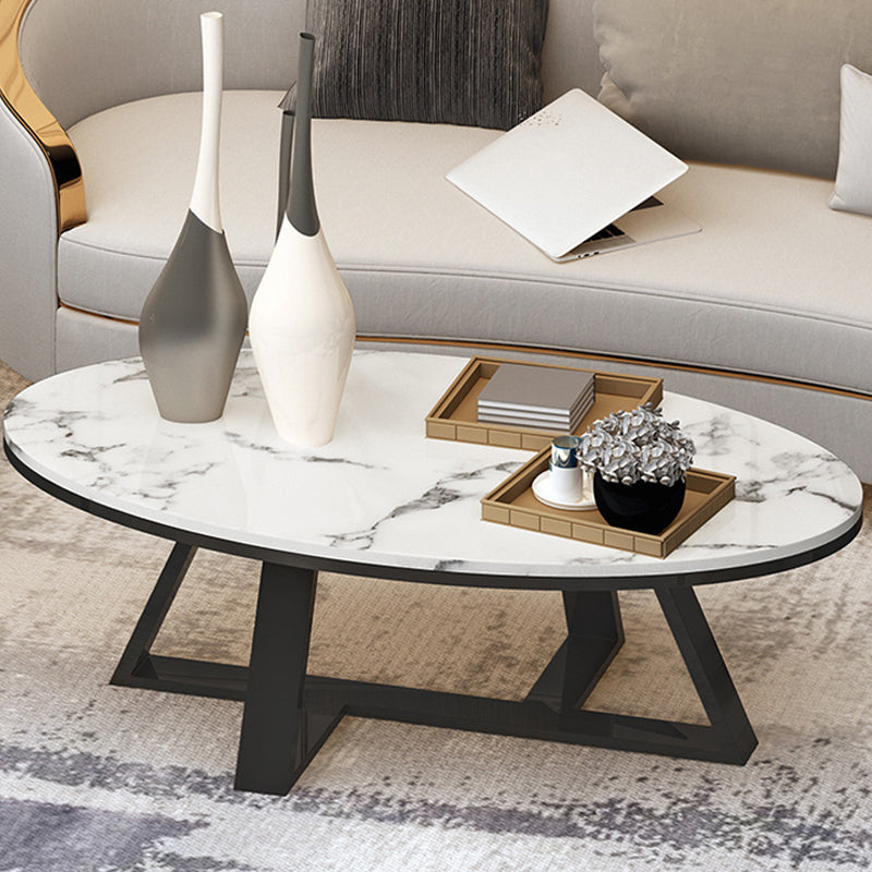 Trestle Coffee Table Contemporary Cocktail Table for Living Room