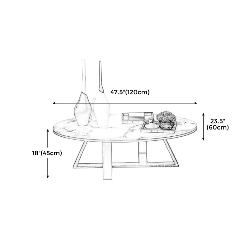 Trestle Coffee Table Contemporary Cocktail Table for Living Room