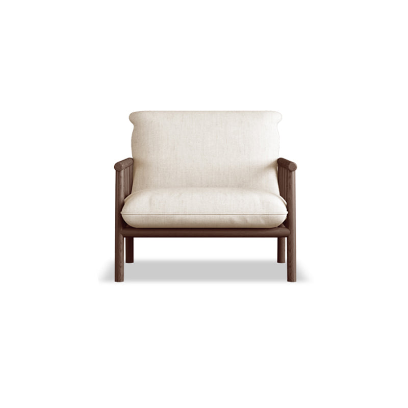 Modern Linen Sofa 28.7"W Tight Back Sofa with Rolled Arm for Living Room
