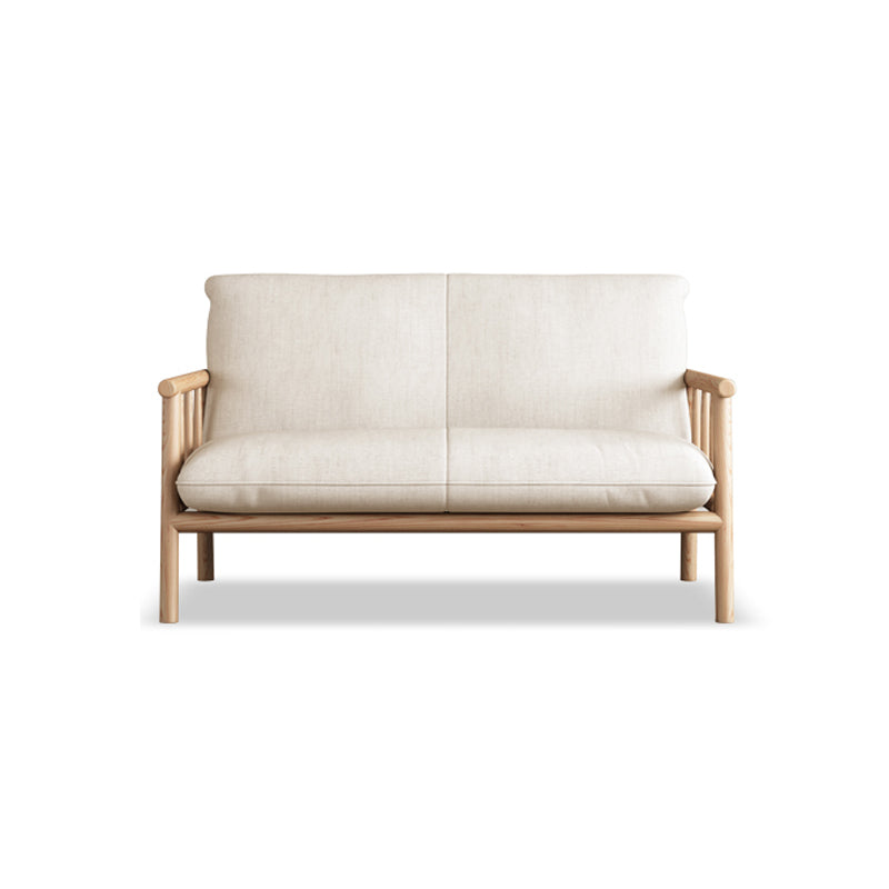 Modern Linen Sofa 28.7"W Tight Back Sofa with Rolled Arm for Living Room